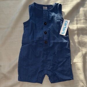 Carter's Navy Sleeveless Baby Romper